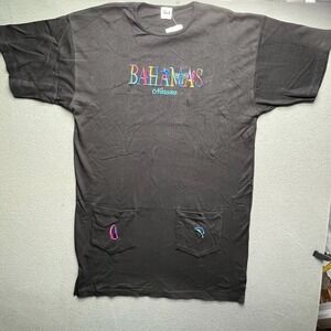 NWT VTG Embroidered Cotton Pocket Dress XXXL Boho‎ Resort Cruise Wear Bahamas